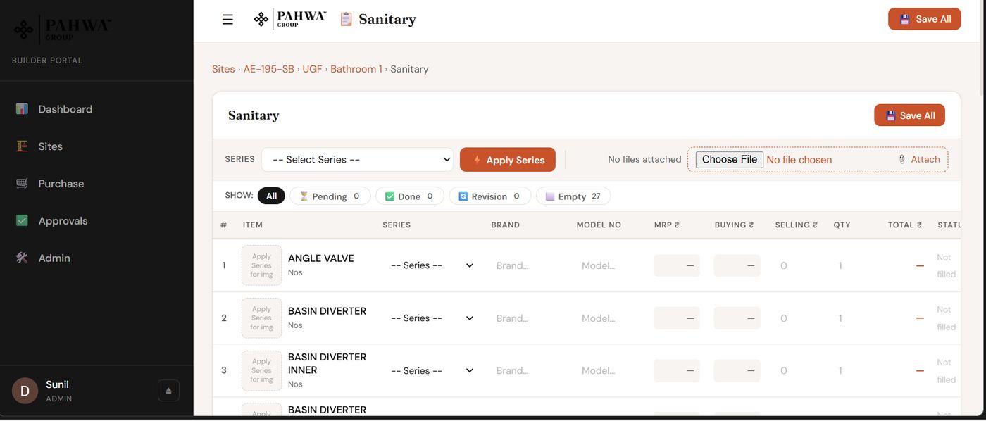 BuildSelect selection flow