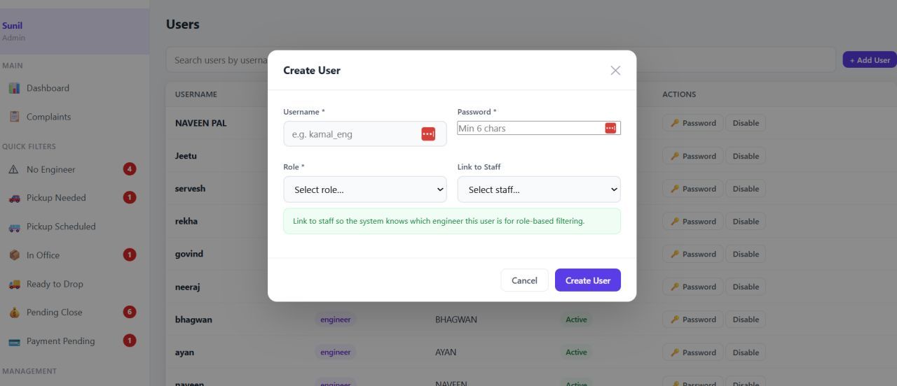 VTech CMS user management